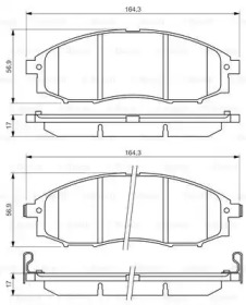 Комплект гальмівних колодок с 4 шт. дисків Bosch 0986494152