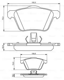 Комплект гальмівних колодок - дискові Bosch 0986494159