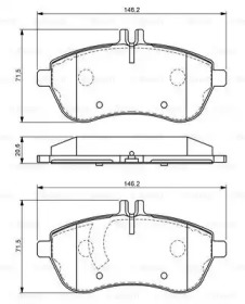 Комплект тормозных колодок Bosch 0986494161