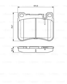 Комплект тормозных колодок Bosch 0986494166