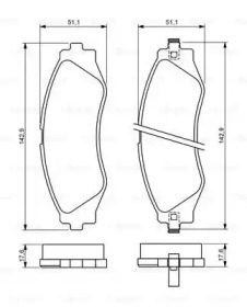 Комплект тормозных колодок Bosch 0986494173
