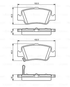 Комплект гальмівних колодок - дискові Bosch 0986494182