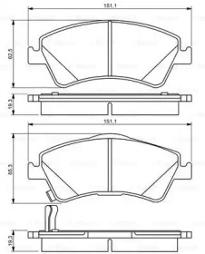 Комплект гальмівних колодок - дискові Bosch 0986494187