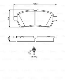 Комплект гальмівних колодок с 4 шт. дисків Bosch 0986494195
