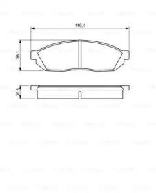 Колодки гальмівні (передні) Honda Civic 79-84/Suzuki Alto 82-96 Bosch 0 986 494 208