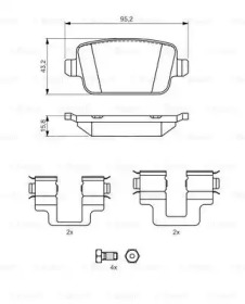 Комплект гальмівних колодок - дискові Bosch 0986494214