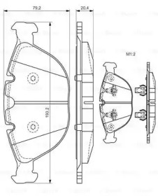 Комплект гальмівних колодок - дискові Bosch 0986494217