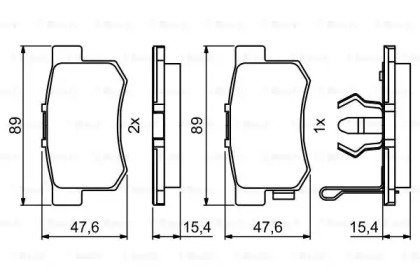 Комплект гальмівних колодок - дискові Bosch 0986494233