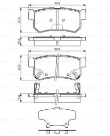 Комплект гальмівних колодок - дискові Bosch 0986494237