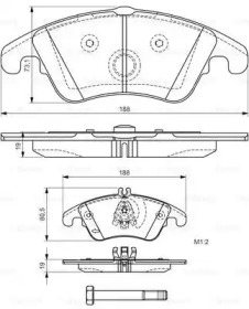 Комплект тормозных колодок Bosch 0986494263