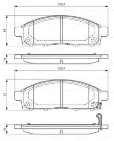 Комплект гальмівних колодок - дискові Bosch 0986494268
