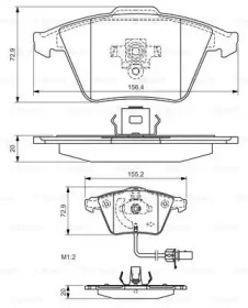 Комплект гальмівних колодок - дискові Bosch 0986494271
