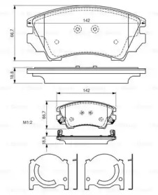Комплект гальмівних колодок - дискові Bosch 0986494275