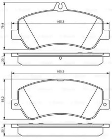 Комплект тормозных колодок Bosch 0 986 494 302