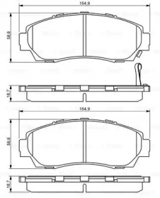 Комплект гальмівних колодок - дискові Bosch 0986494308