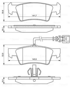 Комплект тормозных колодок Bosch 0986494309
