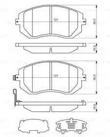 Комплект гальмівних колодок - дискові Bosch 0986494315