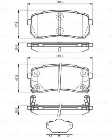Комплект тормозных колодок Bosch 0 986 494 327