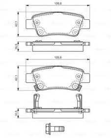 Комплект гальмівних колодок - дискові Bosch 0986494329