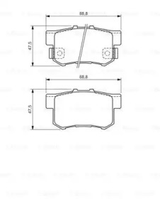 Комплект гальмівних колодок - дискові Bosch 0986494358