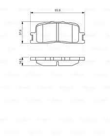Колодки гальмівні (задні) Toyota Camry 01-11/Highlander 00-03/Lexus ES 96-06 Bosch 0 986 494 359