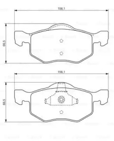 Колодки тормозные (передние) Ford Maverick 2.0/3.0 01- Bosch 0 986 494 361