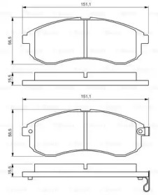 Комплект тормозных колодок Bosch 0986494362