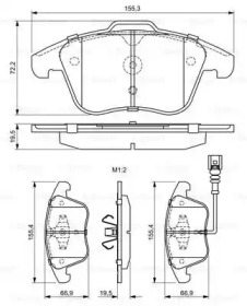 Комплект гальмівних колодок - дискові Bosch 0986494372