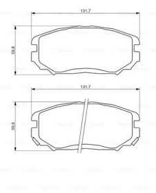 Комплект гальмівних колодок - дискові Bosch 0986494374