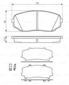 Комплект гальмівних колодок - дискові Bosch 0986494375