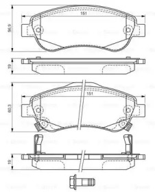 Комплект гальмівних колодок - дискові Bosch 0986494379