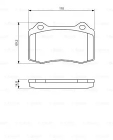 ДИСКОВI КОЛОДКИ ЗАДНI Bosch 0986494393