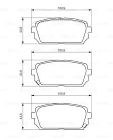 Колодки гальмівні (задні) Kia Carens III 06- Bosch 0 986 494 400