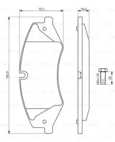 Комплект тормозных колодок Bosch 0986494408