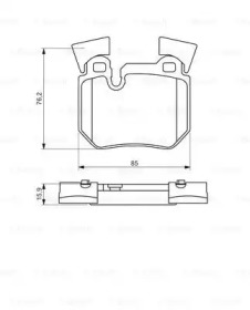 ДИСКОВI КОЛОДКИ ЗАДНI Bosch 0986494421