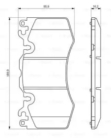 Комплект тормозных колодок Bosch 0986494440