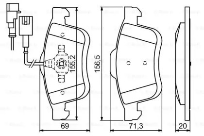 Комплект гальмівних колодок - дискові Bosch 0986494453
