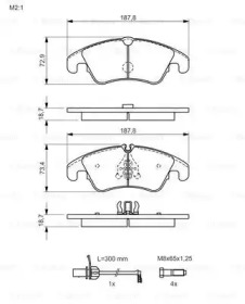 КОЛОДКИ ТОРМОЗНЫЕ ПЕРЕДНИЕ Bosch 0986494456