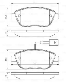 ДИСКОВI КОЛОДКИ ПЕРЕДНI Bosch 0986494464