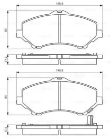 Гальмівні колодки Bosch 0986494493