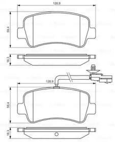 Комплект гальмівних колодок - дискові Bosch 0986494500