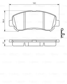 Комплект дискових гальмівних колодок Bosch 0986494501