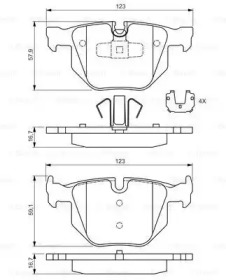 ДИСКОВI КОЛОДКИ ЗАДНI Bosch 0986494540