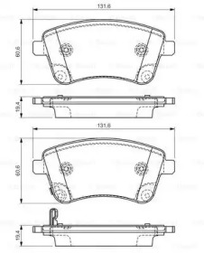 Колодки гальмівні (передні) Hyundai ix20/Kia Venga 10- Bosch 0 986 494 552