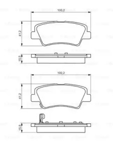 Комплект гальмівних колодок - дискові Bosch 0986494557
