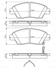ТОРМОЗНЫЕ КОЛОДКИ,ДИСКОВІ Bosch 0986494562