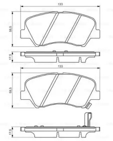 Комплект гальмівних колодок - дискові Bosch 0986494563