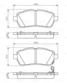 Комплект тормозных колодок Bosch 0986494574
