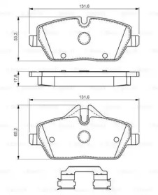 Комплект гальмівних колодок с 4 шт. дисків Bosch 0986494588