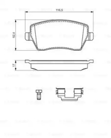 ДИСКОВI КОЛОДКИ ПЕРЕДНI Bosch 0986494592